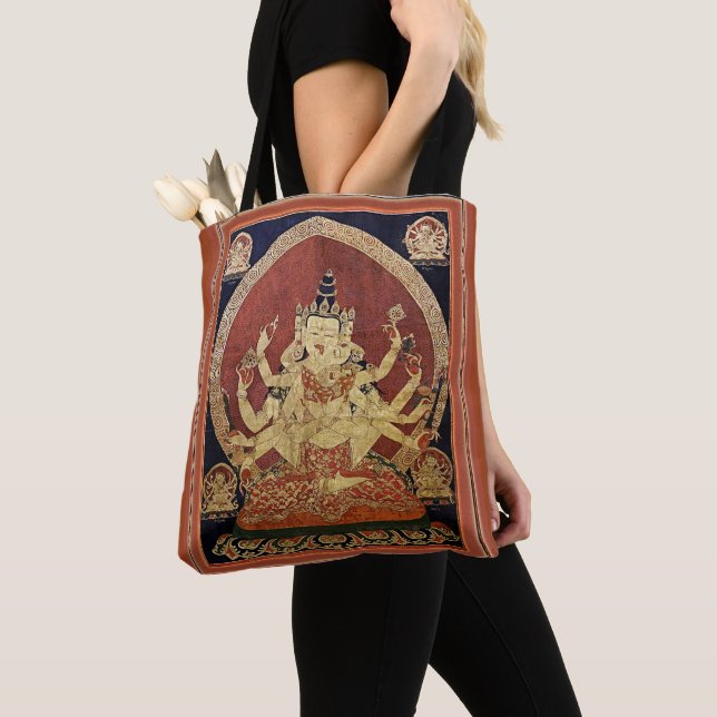 Bolso De Tela Thangka tibetano de Guhyasamaja Akshobhyavajra (Detalle)
