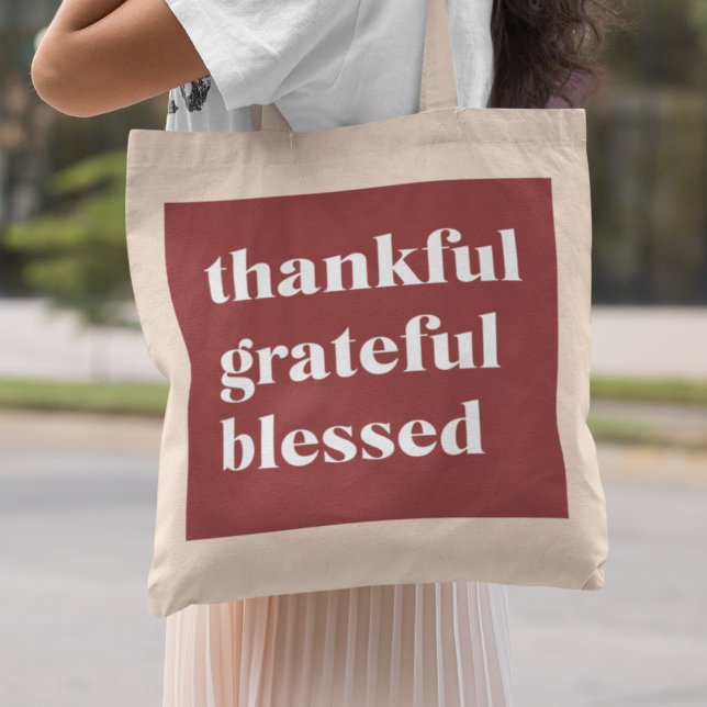 Bolso De Tela Thankful Grateful Blessed (Subido por el creador)