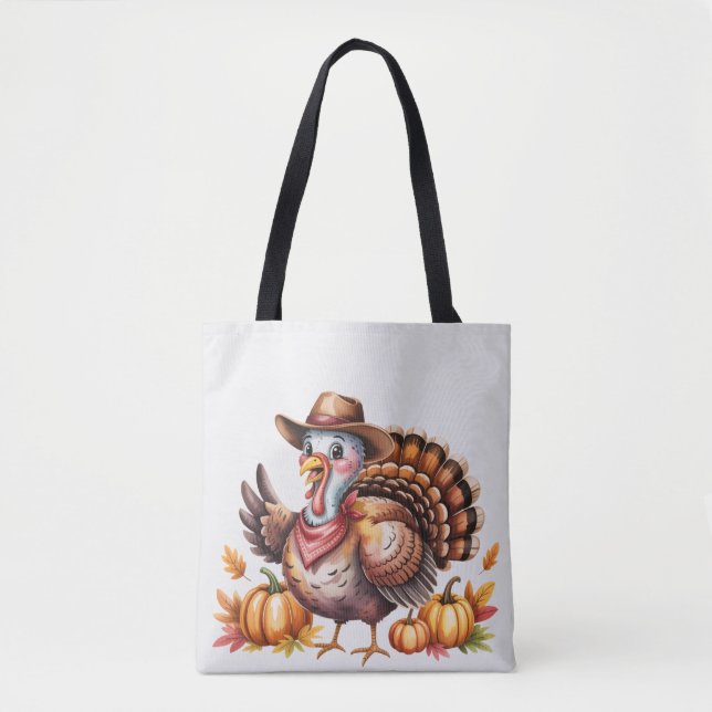 Bolso De Tela Thanksgiving turkey fall  (Anverso)