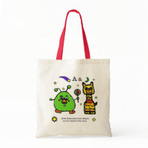 the alphabet book - the letter A - tote bag
