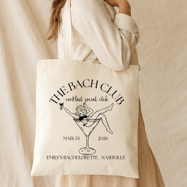 Bolso De Tela The Bach Club Tote Bag – Cocktail Social Club Bach (Subido por el creador)