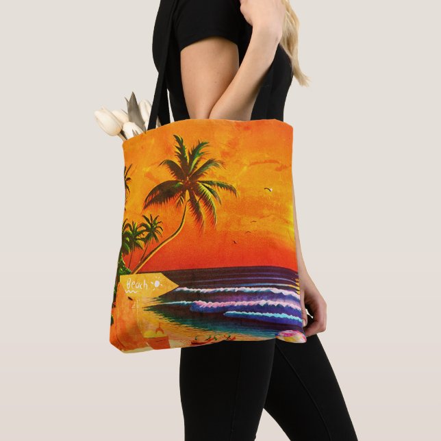 BOLSO DE TELA THE BEACH SUNSET (Detalle)