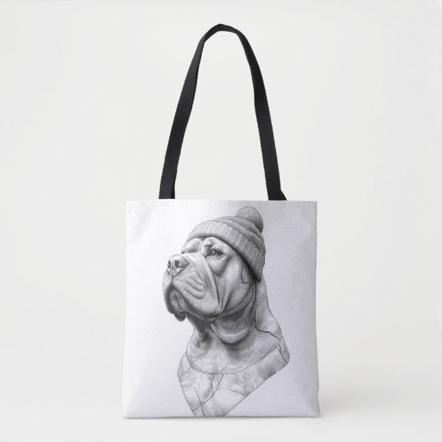 Bolso De Tela The Beanie: Marble Mastiff Pet Tote Bag (Anverso)