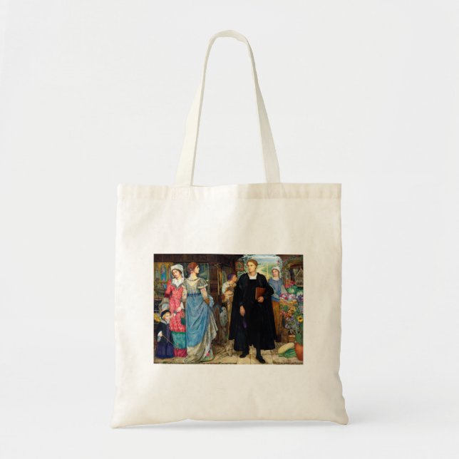 Bolso De Tela The Chance Meeting c. 1907 Por Kate Elizabeth Bunc (Frente)