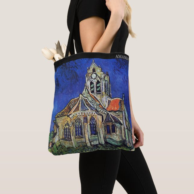 Bolso De Tela The Church at Auvers – Custom Text (Detalle)