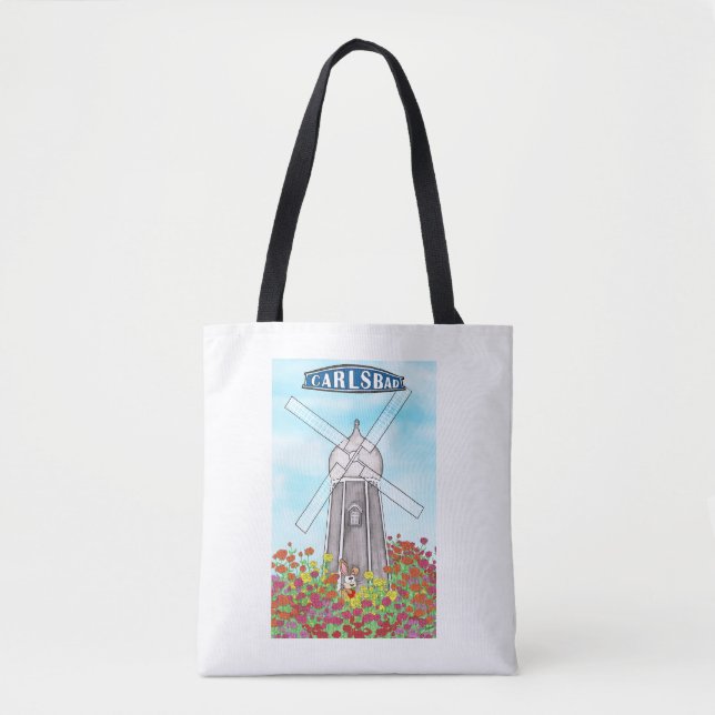 Bolso De Tela The Flower Fields of Carlsbad California (Anverso)
