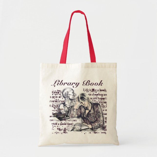 Bolso De Tela The girl reading a book tote bag (Frente)