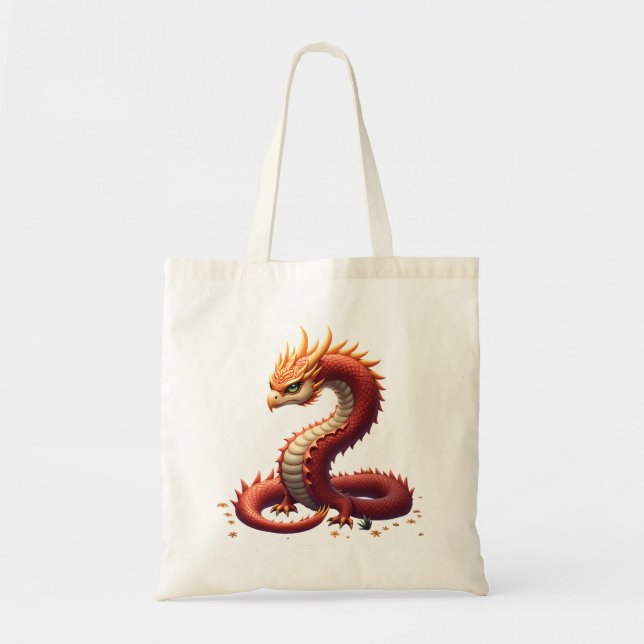 Bolso De Tela The golden serpent dragon.  (Frente)
