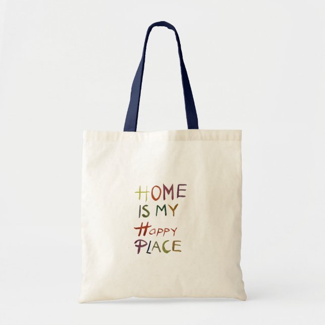 Bolso De Tela The Happy Introvert “Home Is My Happy Place” (Frente)