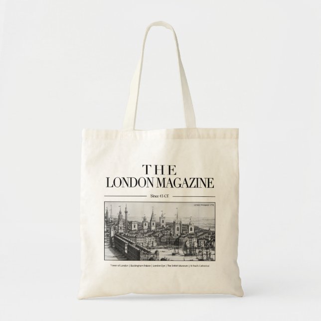 Bolso De Tela The London Magazine Bag, Historic City London (Frente)