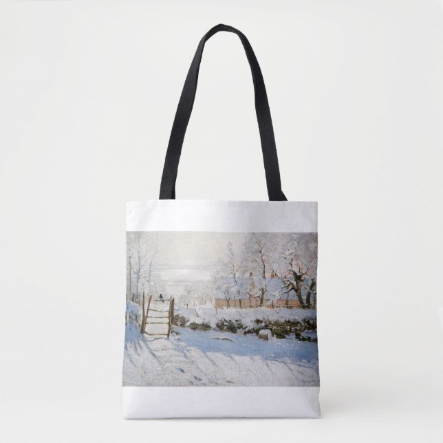 Bolso De Tela The Magpie by Claude Monet (Anverso)