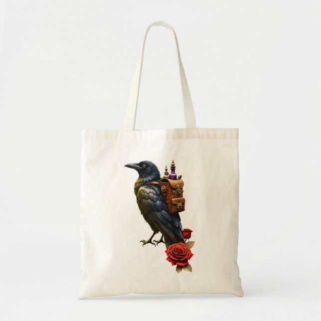 Bolso De Tela The Raven’s Clockwork Delivery  (Frente)