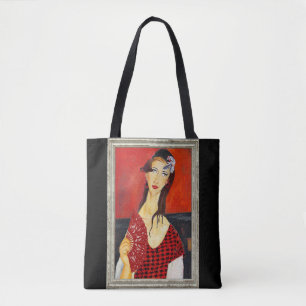 Bolso De Tela The Red Fan (based on Modigliani's painting)