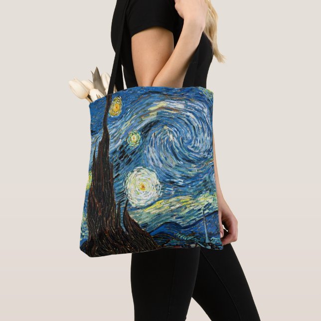 Bolso De Tela The Starry Night by Vincent Van Gogh (Detalle)