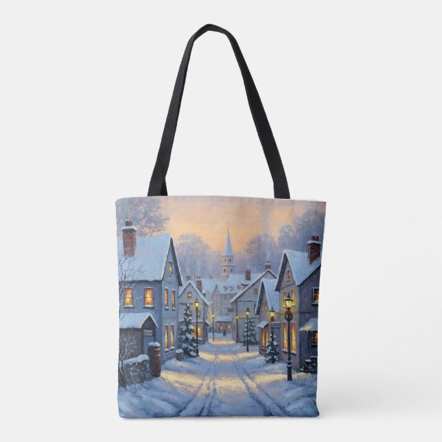 Bolso De Tela The Town In Winter (Reverso)