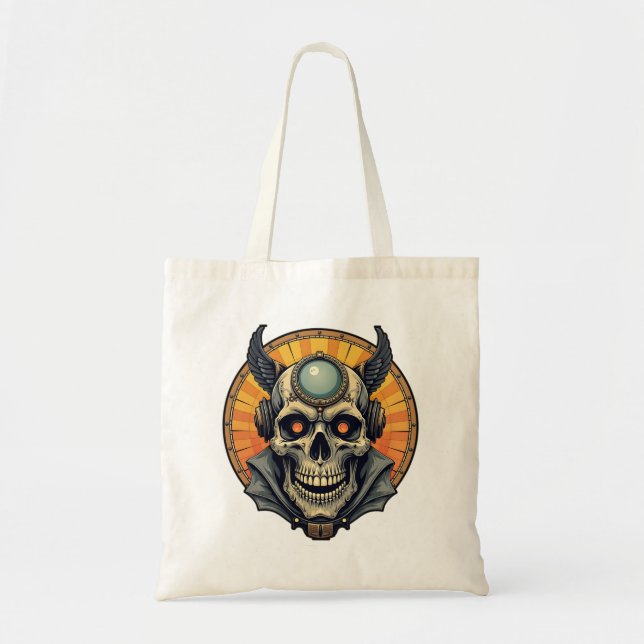 Bolso De Tela The winged skull.  (Frente)