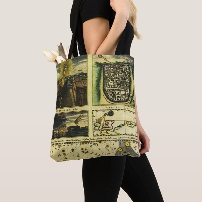 Bolso De Tela Theatrum Cometicum Cometas por Stanislaw Lubieniec (Detalle)