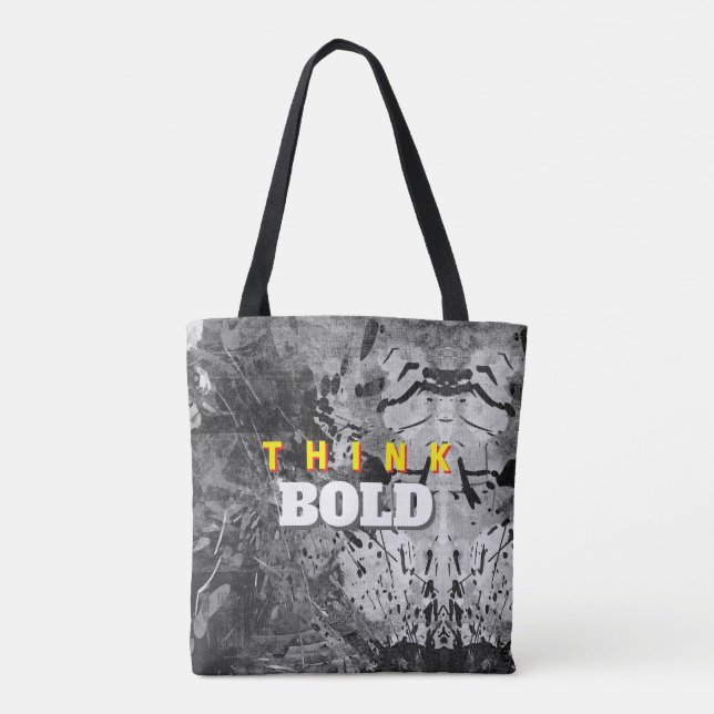 Bolso De Tela THINK BOLD Abstract Tote (Reverso)
