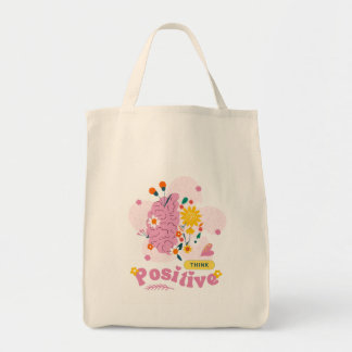 Bolso De Tela Think Positive Tote Bags