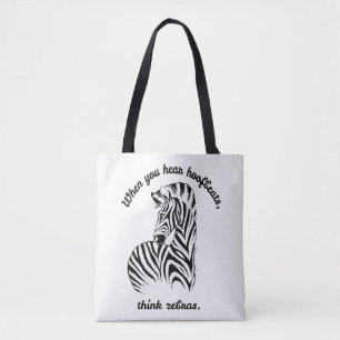 Bolso De Tela Think Zebras