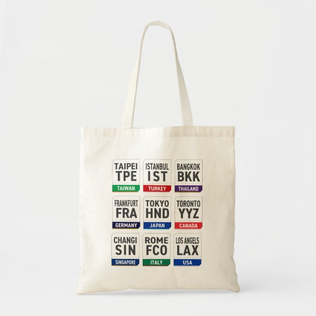Bolso De Tela Three Letter Code (Frente)