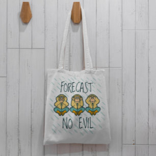 Bolso De Tela Three Wise Monkeys Cartoon Tote Bag