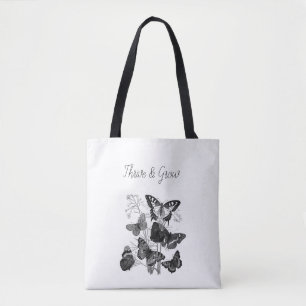 Bolso De Tela Thrive and Grow Butterflies