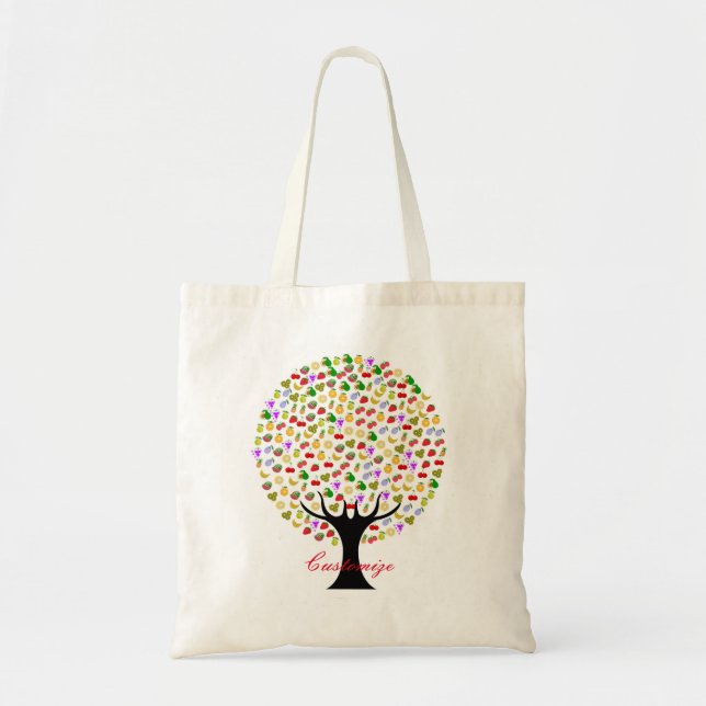 Bolso De Tela Thunder_Cove, árbol multifrutal (Frente)