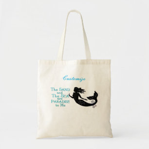 Bolso De Tela Thunder_Cove de sirena de arena y playa