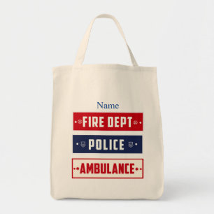 Bolso De Tela Thunder_Cove, logotipo de ambulancia de la policía