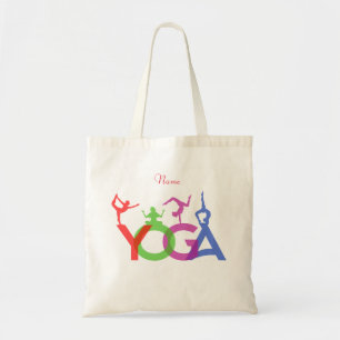 Bolso De Tela Thunder_Cove: Siluetas de yoga envenenadas
