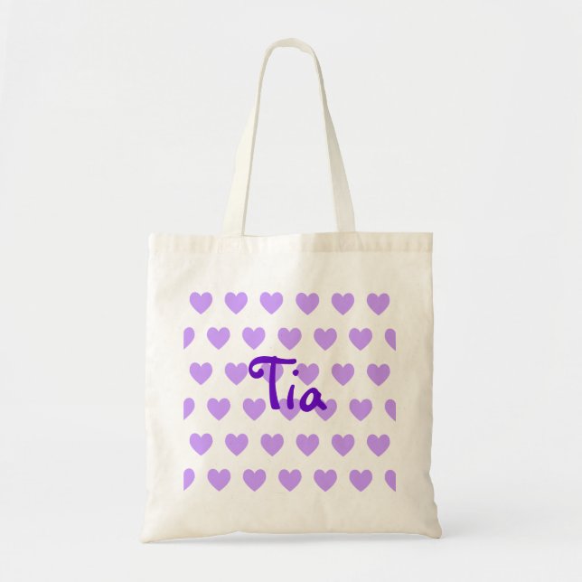 Bolso De Tela Tia en morado (Frente)
