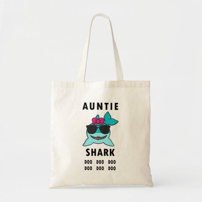 BOLSO DE TELA TÍA SHARK DOO DOO DOO (Frente)