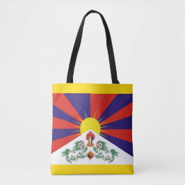 Bolso De Tela Tibet, bandera tibetana y leones de nieve - Himala