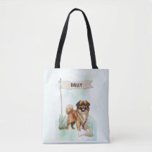 Tibetan Spaniel Acuarela Perro Personalizado