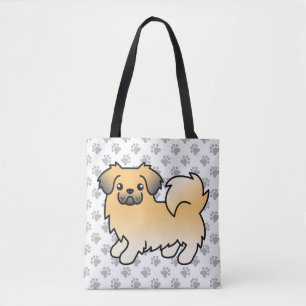 Bolso De Tela Tibetan Spaniel Sable Cervato Perro de Dibujos Ani