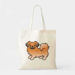 Bolso De Tela Tibetano Spaniel Sable Rojo Perro de Dibujos Anima