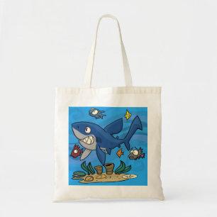 Bolso De Tela Tiburón azul
