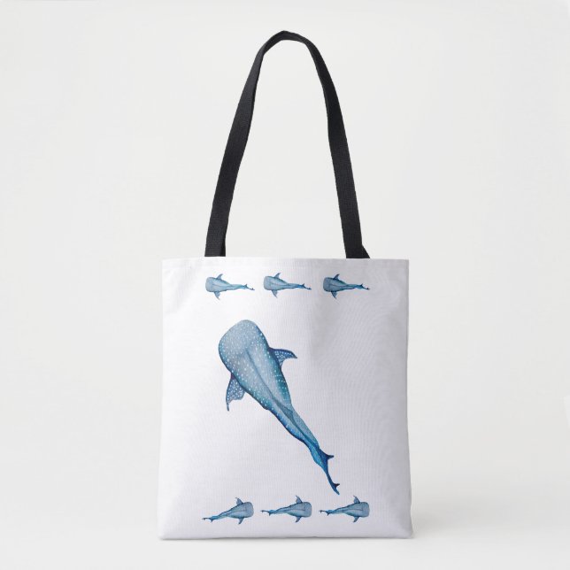 Bolso De Tela Tiburón ballena acuática (Anverso)