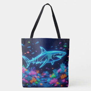 Bolso De Tela Tiburón colorido