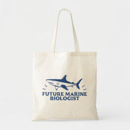 Bolso De Tela Tiburón estudiantil de biología marina en el futur