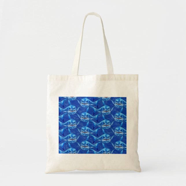 Bolso De Tela Tiburones Blancos Hambrientos  (Frente)
