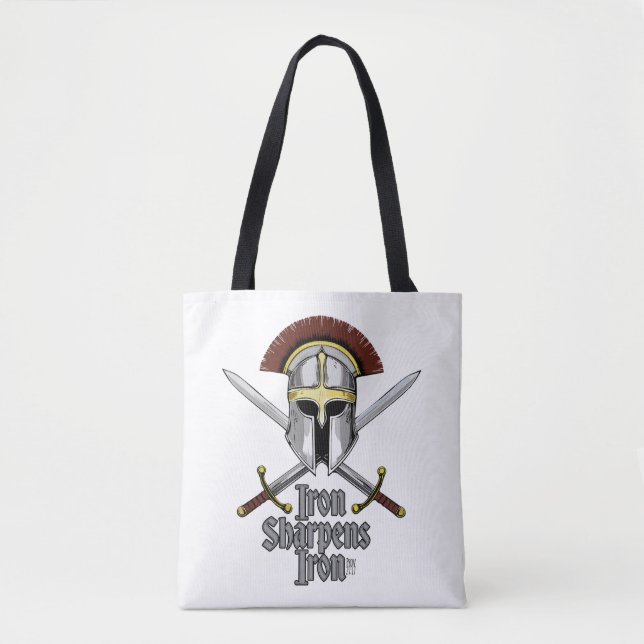 Bolso De Tela Tiburones de hierro Inspiración cristiana esencial (Anverso)