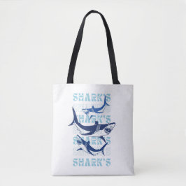 BOLSO DE TELA TIBURONES, TIBURONES, ESTILO