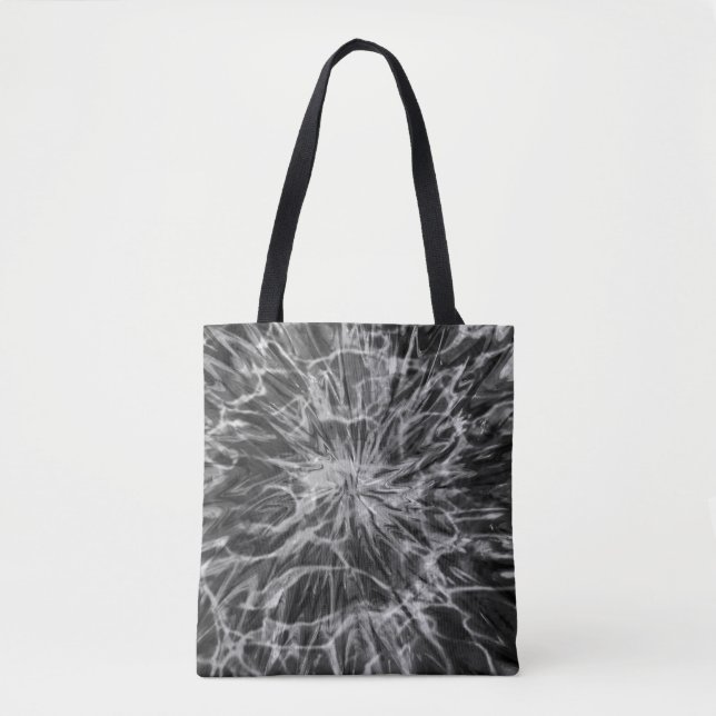 BOLSO DE TELA TIE DYE BLANCO NEGRO (Anverso)