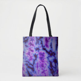 Bolso De Tela Tie Dye en Púrpura y Azul