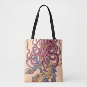 Bolso De Tela Tiembla mi pulpo Tatto del alma el  