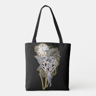 Bolso De Tela Tiempo con los delfines