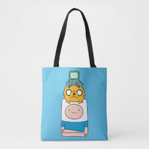 Bolso De Tela Tiempo de aventura BMO, Jake y Finn