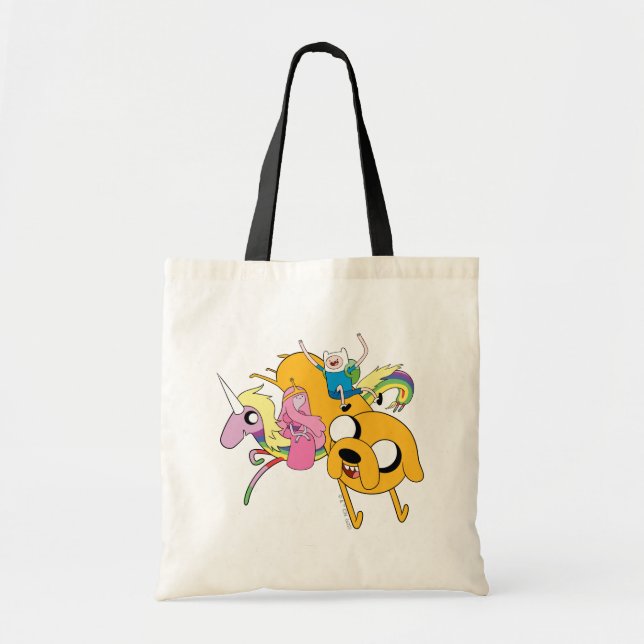 Bolso De Tela Tiempo de aventura | Dama, Bubblegum, Finn y Jake (Frente)